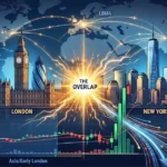 My illustration of the London and New York market overlap connecting global trading sessions for XAU USD.